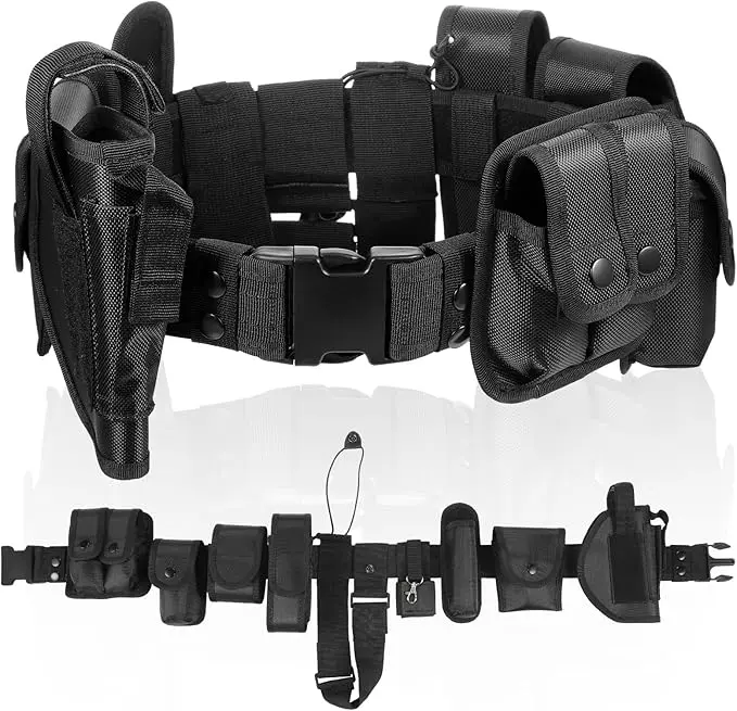 10 in 1 Duty Belt Utility Belt |   Ultimate Tactical Belt Set for Law Enforcement, Versatile Police Security Guard Military Modular Equipment System Molded Duty Belt