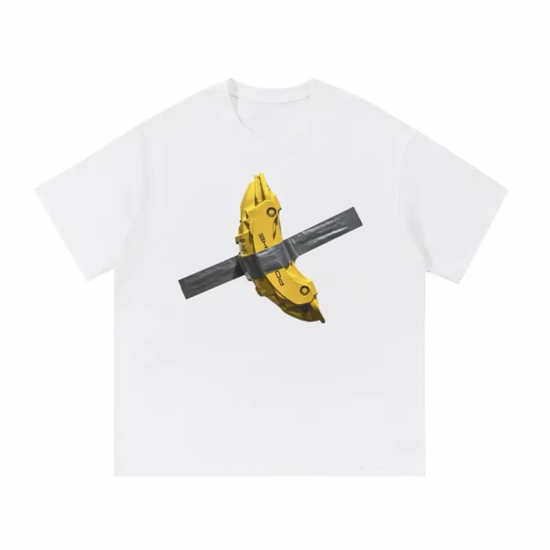 Porsche Brake Banana Duct Tape Art Graphic Tee