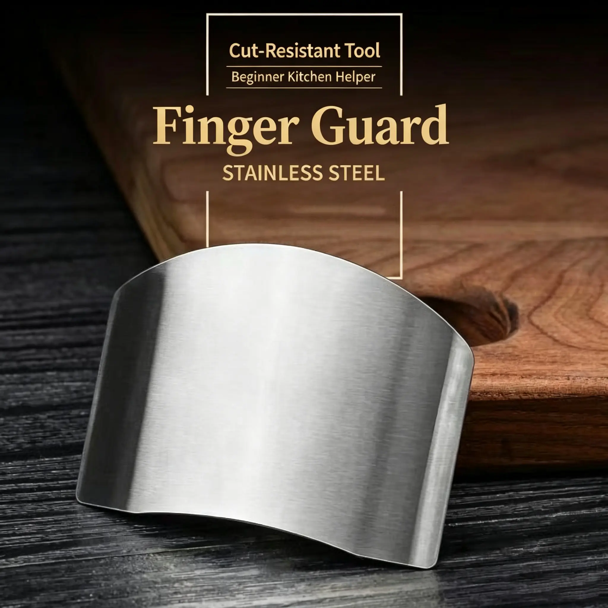Finger Guards for Cutting, 2 Pcs Stainless Steel Finger Protector for Cutting Food, Knife Guard, Chopping Protector for Dicing and Slicing in Kitchens