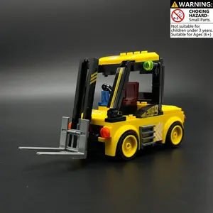 94PCS Engineering Forklift Building Blocks Set, Sturdy Building Set, Mini Construction Vehicle Bricks Toy, STEM Educational DIY Kit for Kids, Birthday Gift, Classroom Prizes, Home Office Desktop Decor, Realistic Lifting Function