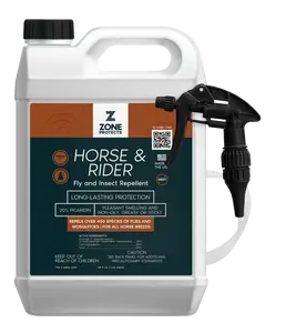 Horse & Rider Fly & Insect Repellent Spray, Gallon w/ Trigger Sprayer
