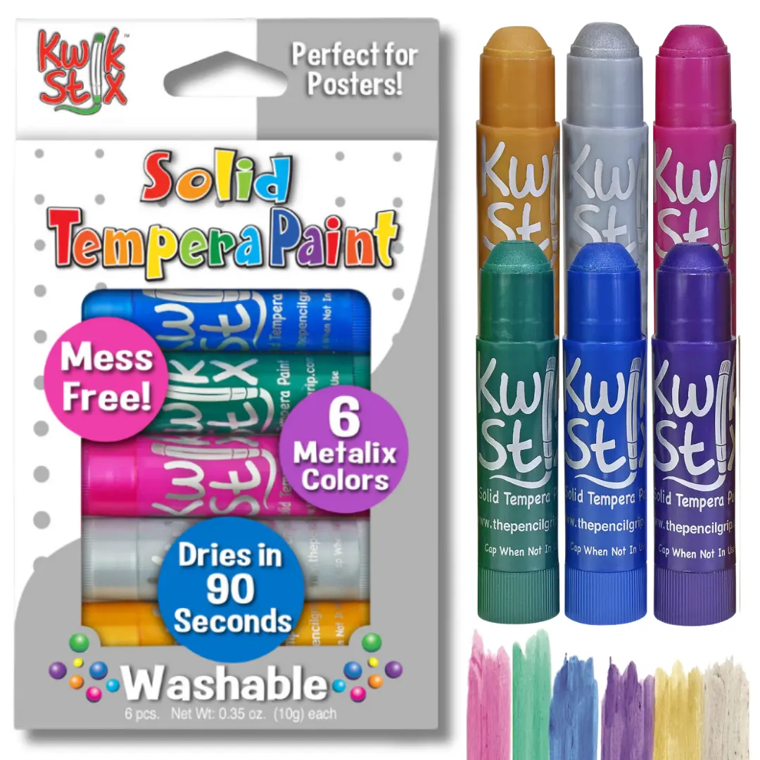 Kwik Stix Paint Sticks, Set of 6 Metalix Colors