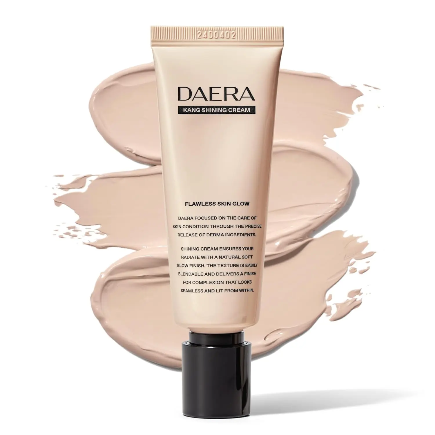 DAERA Full Coverage BB Cream - Tinted Moisturizer Foundation with Hyaluronic Acid, Smooth Glass Skin, Instant Glow for Uneven Skin, Long-Lasting Lightweight Moisturizing, 1.35 fl oz, Hydrate