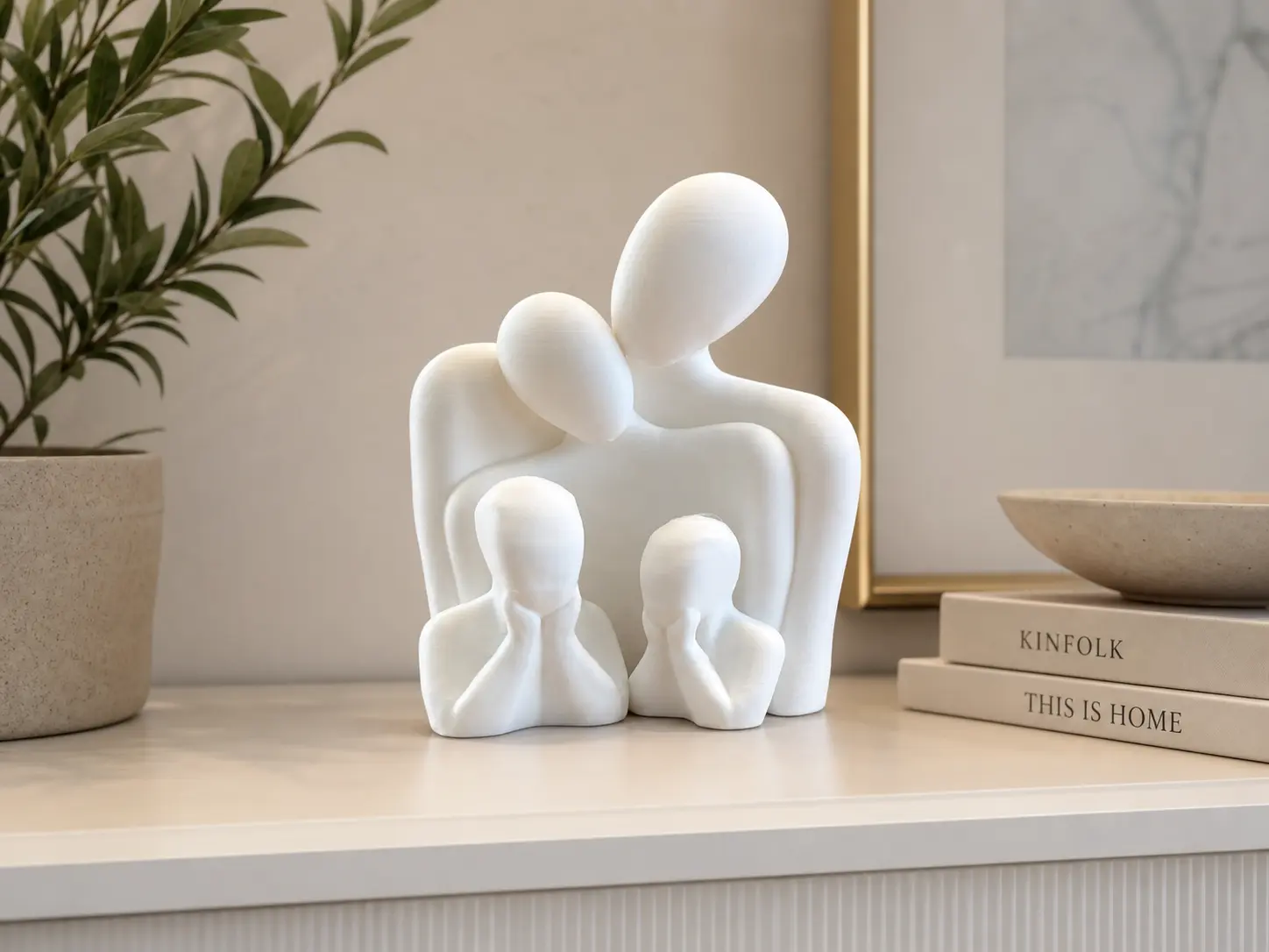 Sculpture Family with 2 Children