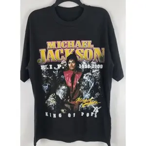 Michael Jackson Thriller RIP King Of Pop Memorial T-Shirt Mens S-5XL