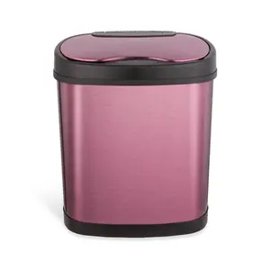 NINESTARS Motion Sensor 3.2 Gal Stainless Stee l Trash Can