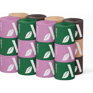 Amazon Aware Bamboo 3-Ply Toilet Paper, Unscented, 24 Rolls, FSC Certified, 350 Sheets, 8400 Count, Pack of 24, Plastic-Free