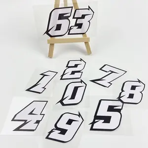 Number Car Sticker, Durable Waterproof Vinyl Decals, Car Truck Decal, Adhesive Decals, Universal Car Sticker, Bumper Sticker, Suitable for Car Windows, Motorcycle Side Panels, Helmets, Fuel Tanks, DIY Motorcycle Styling Sticker, Windshield Sticker