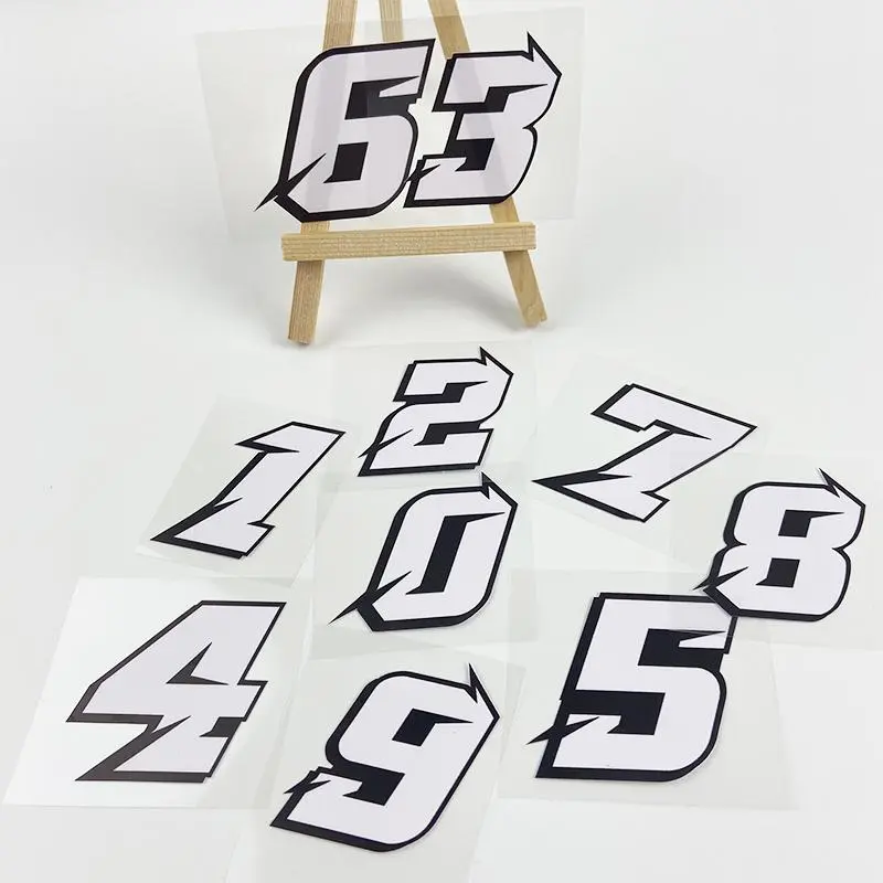 Number Car Sticker, Durable Waterproof Vinyl Decals, Car Truck Decal, Adhesive Decals, Universal Car Sticker, Bumper Sticker, Suitable for Car Windows, Motorcycle Side Panels, Helmets, Fuel Tanks, DIY Motorcycle Styling Sticker, Windshield Sticker