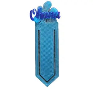 Lilo and Stitch Ohana Bookmark - Blue Design with Decorative Elements and Lettering