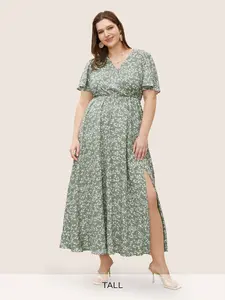 BLOOMCHIC Women's Ditsy Floral Maxi Dress - Smooth Rayon Fabric Swimweek