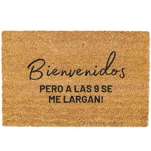 Bienvenidos pero a las 9 se largan doormat, Welcome Mat, Funny