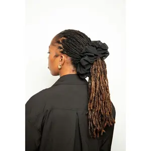 Onyx Black Cloud Chiffon XL Scrunchie