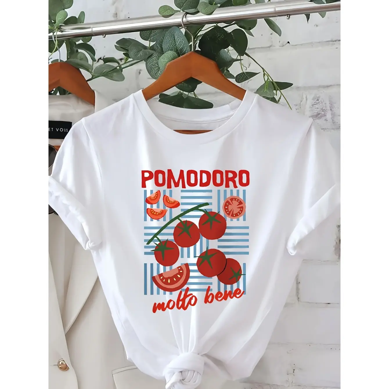 Men's tomato Graphic T-Shirt - Short Sleeve Crew Neck Regular Fit Casual Wear |     Soft & Breathable Fabric, Durable Print, Everyday Comfort, Machine Washable, casual clothing rack