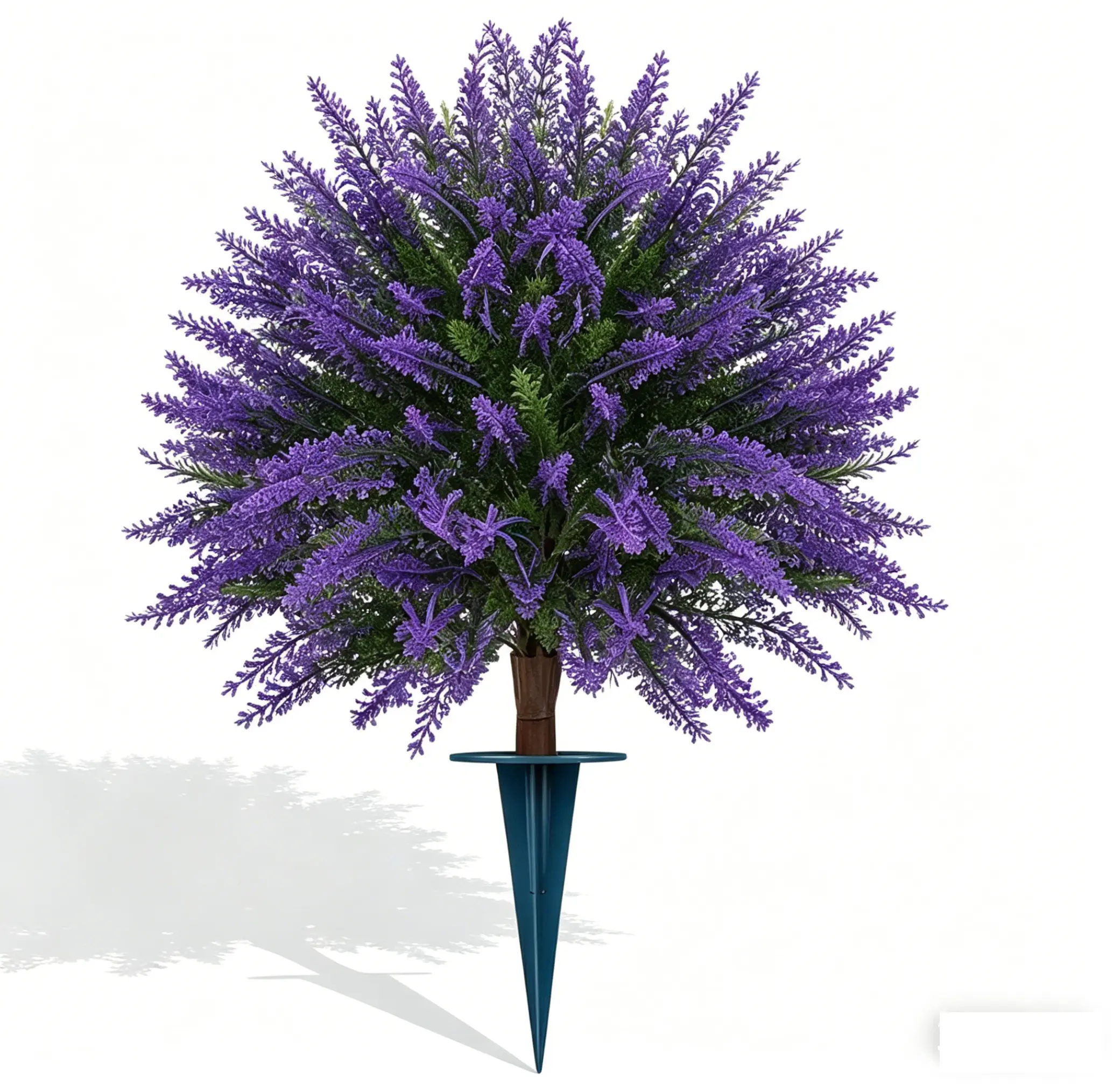 1PC UV Resistant Artificial Lavender Flower Bush - Purple Faux Plant for Indoor/Outdoor Decor