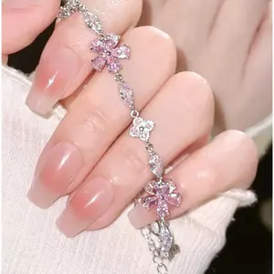 Pink Sakura Bow Bracelet – Cute Bowknot Style for Girls