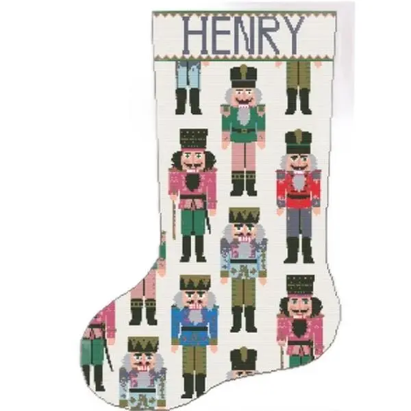 Needle & Paint Co. 23” Needlepoint Canvas Hand Painted Nutcracker Stocking