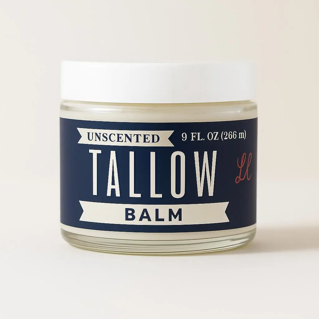 Unscented Tallow Balm | Grass-Fed Beef Tallow | Lady May Tallow