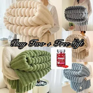 Warm Cozy Plain Design Blanket for Home Throw