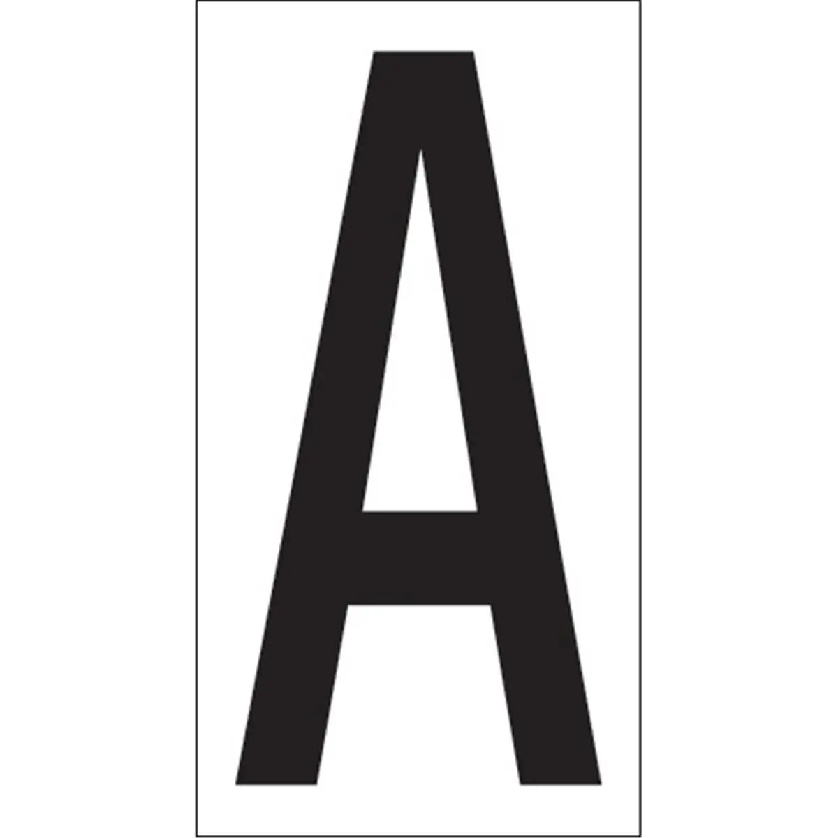 212 MAIN Peel-and-Stick Permanent Vinyl Lettering Adhesive Labels & Stickers, 3 1/2 in Black & White, High Standard Quality, Case of 50, Office Stationery for Appearance Enhancement, 3.5 In