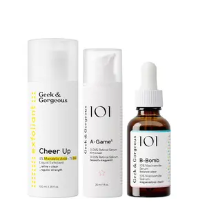 Geek & Gorgeous Clear Days Kit Niacinamide Serum - 10% Niacinamide for Skin Repair, Blemish Fighting, & Smart-Aging Benefits