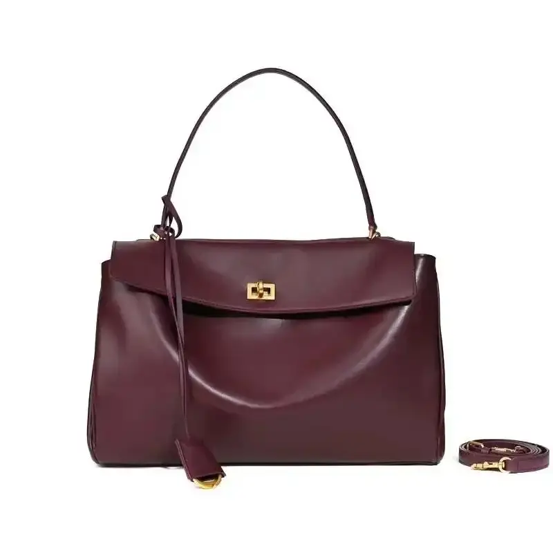 Women's Designer Genuine Leather Buckle Closure multiple colors Shoulder Bag Large capacity Tote Bags with Aged Gold Hardware outdoor commuting gym formal or casual Smooth Calfskin & Crocodile Details rodeo handbag