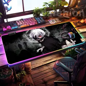 Pain New Cool Wallpaper Kaneki Ken Mouse Pad Mousepad HD Printing Computer Gamers Locking Edge Non-slip RGB Mouse Pad XXL90x40cm Keyboard PC Desk Pad