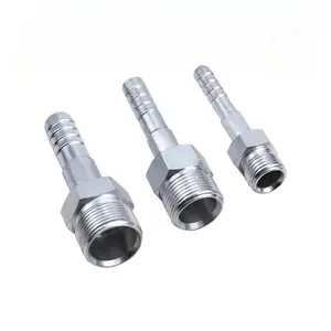 R134a #6 #8 #10 Straight Male Insert Barbed Fitting AC Hose Pipe Industrial HVAC Car Air Conditioning System Fitting Hose