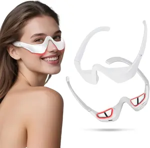 Under Eye Red Light Therapy Device, Red Light Therapy Glasses for Eyes Lightweight Eye Massager for Reducing Dark Circles and Puffiness, Smoothing Fine Lines Daily Gentle