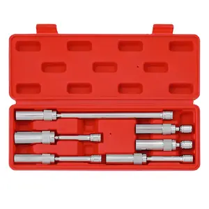 6PCS 3/8-Inch Drive Magnetic Swivel Spark Plug Socket Set, Thin Wall, Include 9/16-Inch, 5/8-Inch, 13/16-Inch, 14mm, Socket, Length: 4-Inch, 6-Inch, 11-Inch, 12-Point, CR-V,