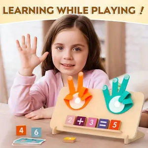 Montessori Math Toy for Kids 3-6 Years, Educational Counting & Addition/subtraction Game, Number Counting Blocks, Ideal Gift for Halloween Christmas New Year