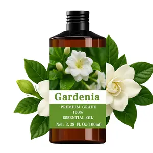 Gardenia Essential Oil 100ML/3.38oz, 100% Pure Care Grade, Hair, Skin & Body Care, Massage, Diffuser Humidifier, Natural Scent, Long-Lasting Moisturizing, Hydrating