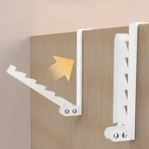 2pcs Heavy-Duty Foldable Over-the-Door Hooks - Space-Saving Door Hangers with Sturdy Metal Construction, for Bathroom, Bedroom, Closet, Entryway - Multifunctional Organizer for Towels, Coats, Bags - Easy Installation,Christmas Home Goods