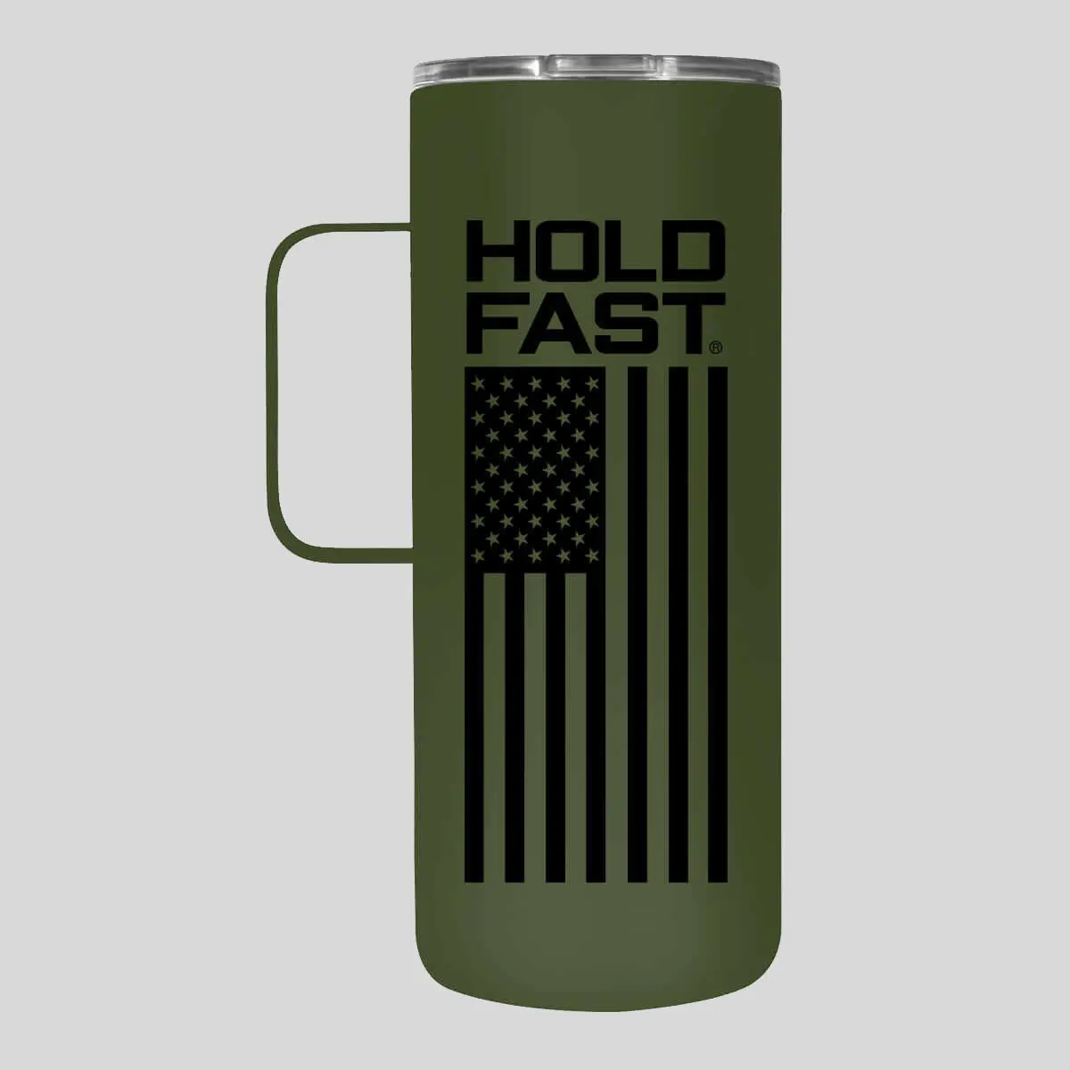 HOLD FAST 22 oz Insulated Tumbler Vacuum Flask - 500-1000 ml Stainless Steel Portable Mug, Casual Design, Convenient Handle Grip, Patriotic Flag, Coffee Lid, Hand Wash Only, Insulated Tumbler Vacuum Flasks