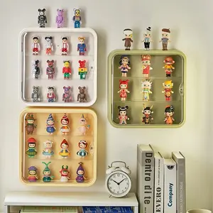 Figures Display Case - Wall Mounted Showcase Clear Acrylic - White Organiser Decor Transparent Boxes