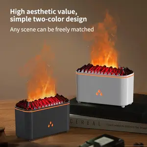 Realistic Firewood Aroma Diffuser with Ultrasonic Spray, USB Plug-In Essential Oil Diffuser for Home Relaxation & Aromatherapy, USB Powered Humidifier, Fragrance Aroma Humidifier, Aroma Diffuser Humidifiers
