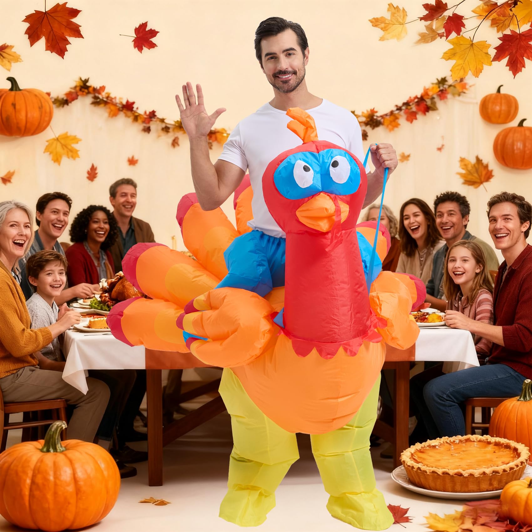 Inflatable Turkey Costume for Adults - Thanksgiving & Halloween Inflatable Outfit for Men & Women