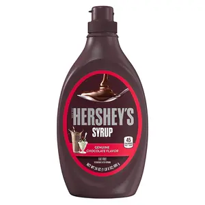 HERSHEY'S Syrup, Chocolate, Dessert Topping/Beverage Syrup, Gluten-Free, 24-Ounce Bottle (Pack of 8)