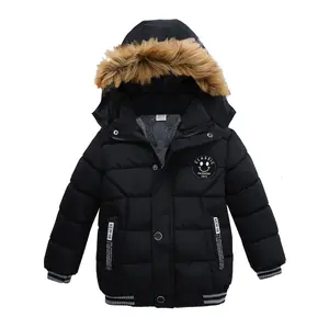 [Trendy Boys' Winter Jacket] Heavy-Duty Winter Jacket for Boys|   Warm Hooded Coat, Black Outerwear for Toddler & Kids (1-6 Years) - Windproof, Trendy Fashion, Durable Children's Wear, Birthday Gift, Easy-Zip Closure