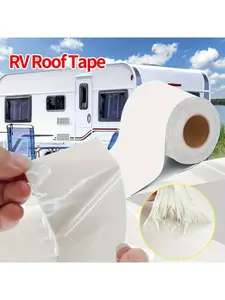 1Roll Super strong RV roof butyl tape - durable rubber anti-aging polymer elastic film, repair tape, motorhome maintenance, flexible sealing tape, suitable for cars, windows and roofs