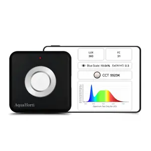 AH-300 Light Meter,Test LED Spectrum,CCT,LUX,Foot Candle,Blue Light Meter,LUX Distribution, Data Exported as a CSV File. AquaHorti