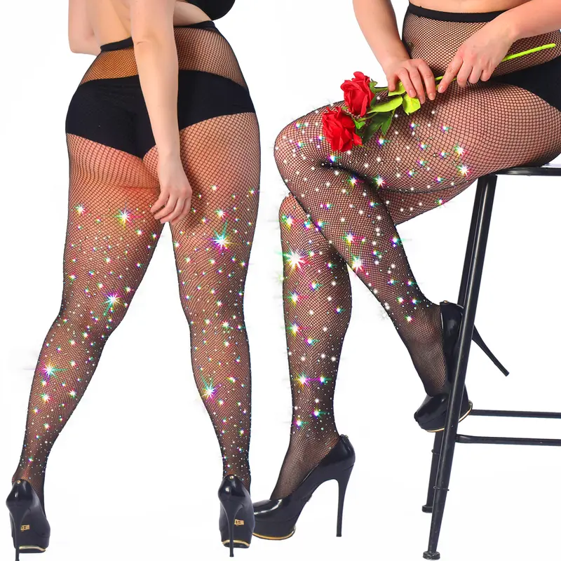 2 Pack Sparkly Large And Medium Mesh Fishnet Tights For  2 Pack Sparkly Large And Medium Mesh Fishnet Tights main image 0