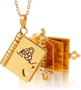 Granddaughter Book Necklace-The Most Beautiful Chapter Book Necklace,Personalized Granddaughters Necklaces Gift, Granddaughter Gifts from Grandma daughter