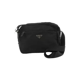 Pre-owned PRADA Nylon & Leather Crossbody Bags Nylon Crossbody (Black) PRA.B.1010