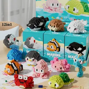Cute Animal Design Building Blocks, Mini Blocks Building Toy, Creative and Educational STEM Building Blocks for Boys & Girls