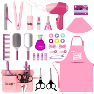 deAO Beauty Salon Set Pretend Play Stylist Hair Cutting Kit Toys
