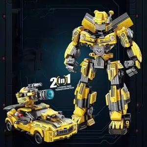 300pcs Mech Building Block Toy Set, Transformable Model, Abs Material, Moving Wheels & Joints, Perfect Birthday Gift, Desktop Decoration, Movie Character Options
