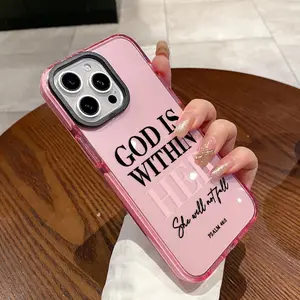 Phone Case for iPhone 17 16 Plus 15 Pro Max 14 13 12 11 Air God is within her Pattern Non-Yellowing Shockproof Soft Silicone Transparent Cover.QXS920