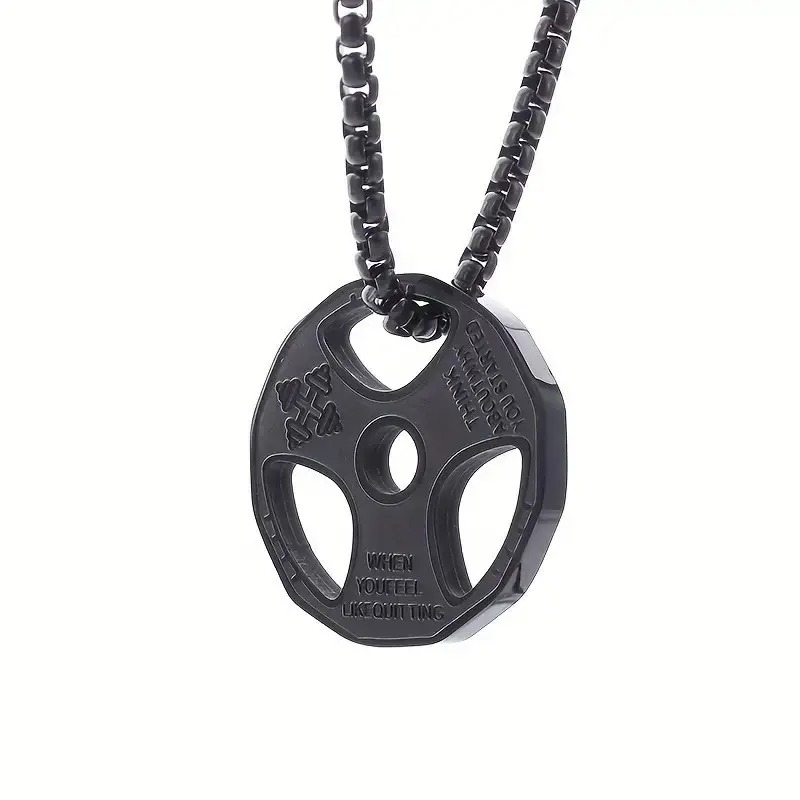 Fitness dumbbell ports barbell necklaces, men's pendants Fitness dumbbell ports barbell necklaces, men's pendants