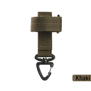 new multifunctional nylon hanging buckle rope storage buckle outdoor army fan carabiner anti-lost camping storage belt Multifunction Straps
